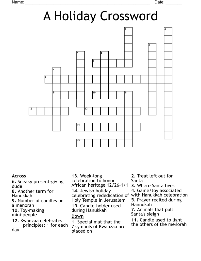 A Holiday Crossword