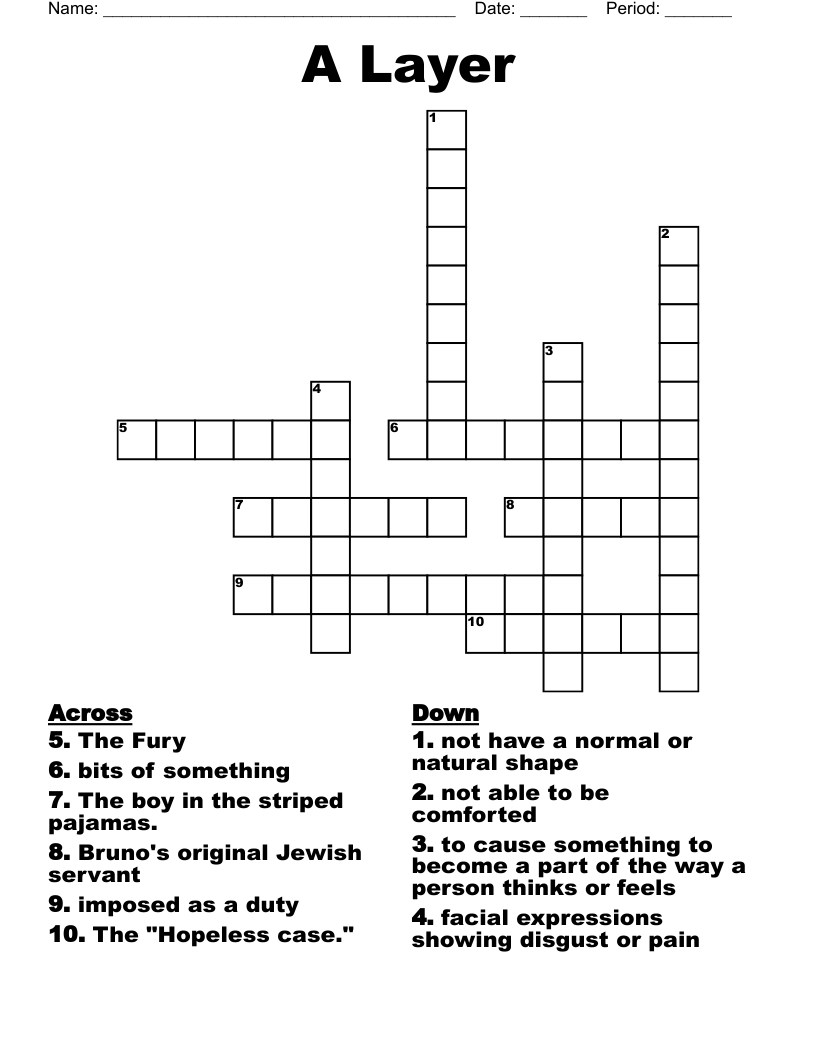 A Layer Crossword