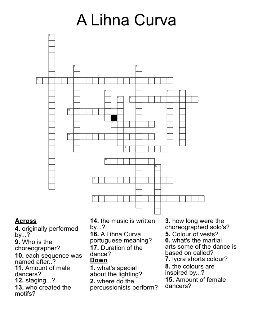 A Lihna Curva Crossword