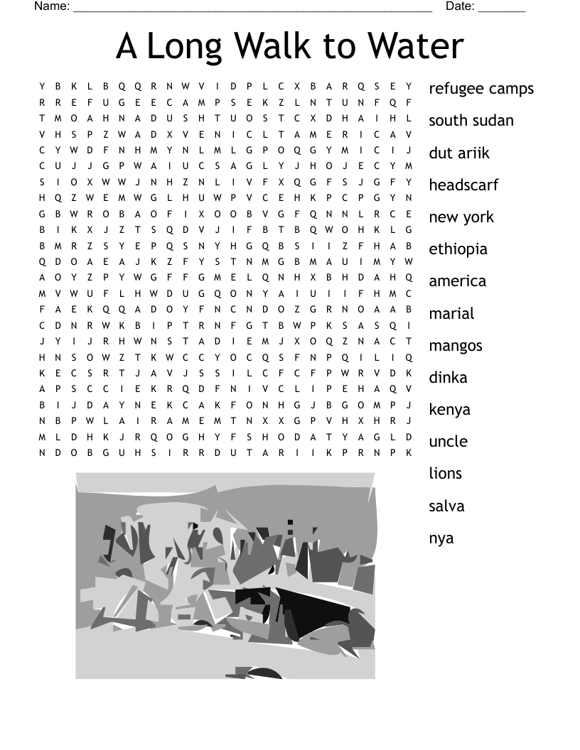 A Long Walk to Water Word Search