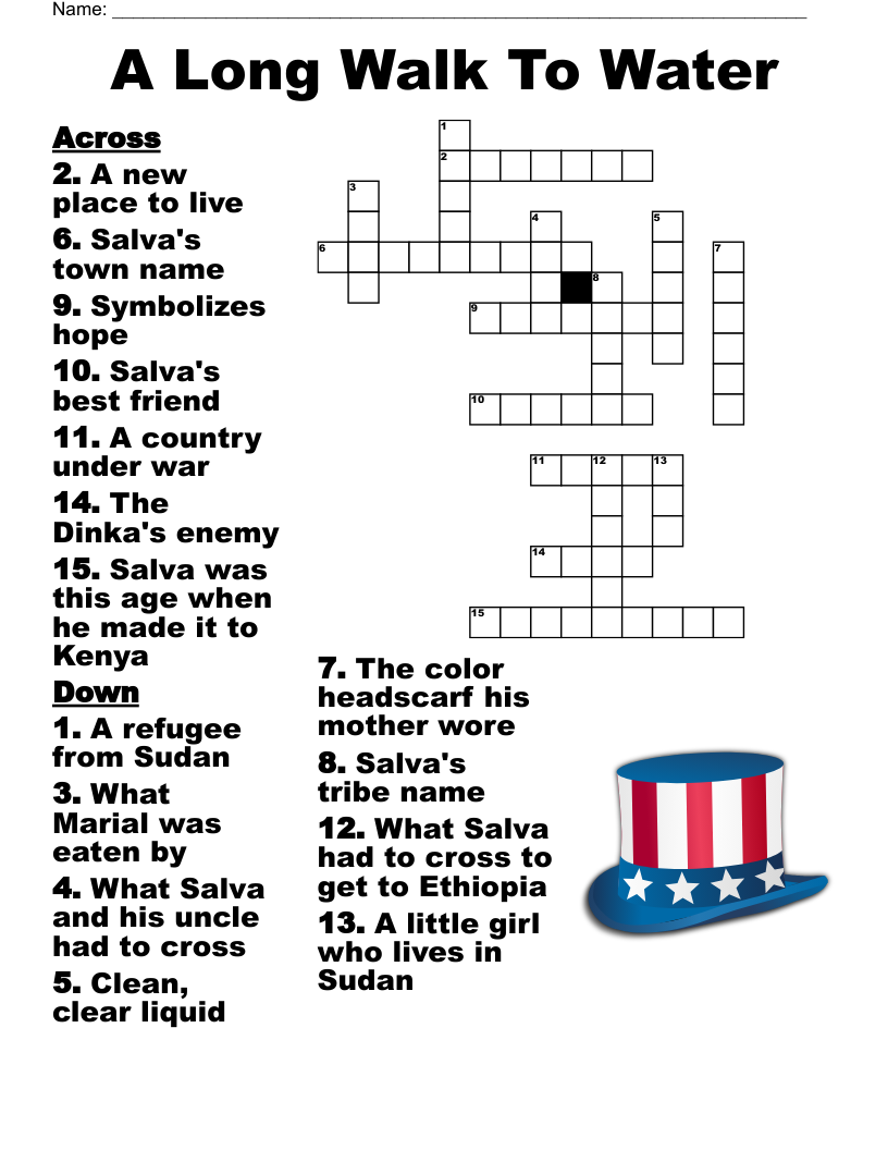 A Long Walk To Water Crossword
