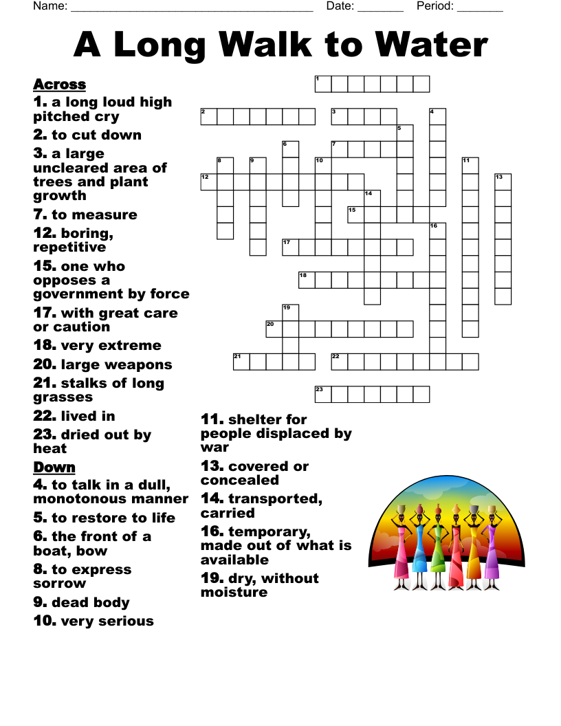 A Long Walk to Water Crossword