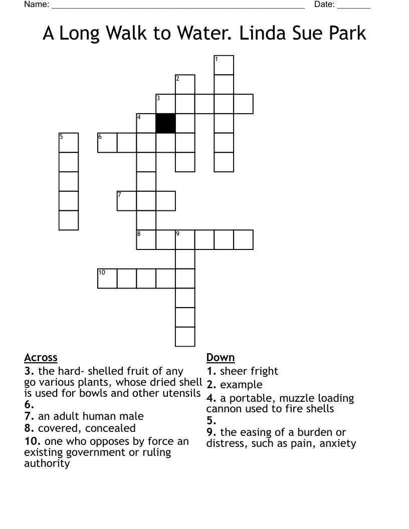 A Long Walk to Water. Linda Sue Park Crossword