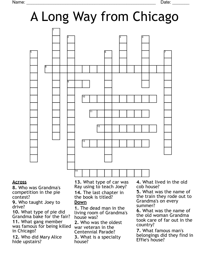 A Long Way from Chicago Crossword