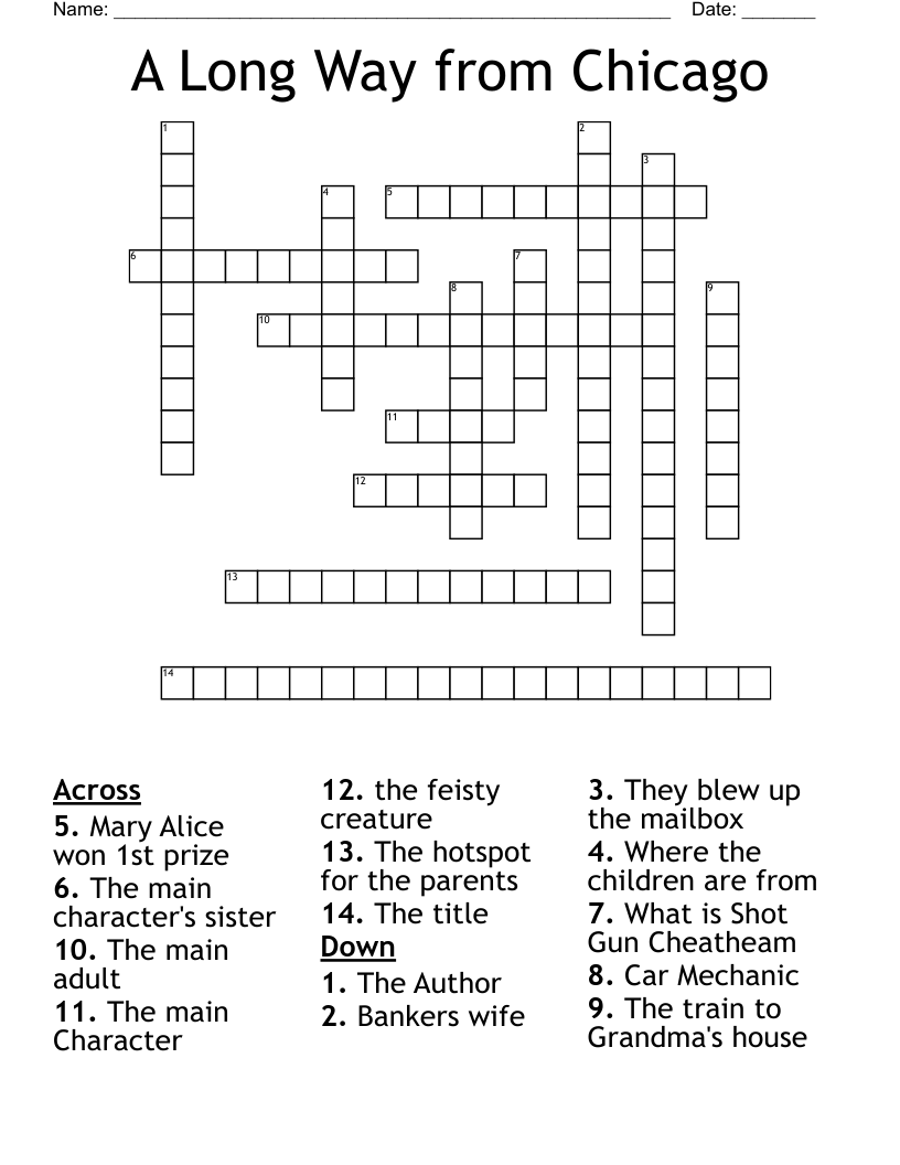 A Long Way from Chicago Crossword