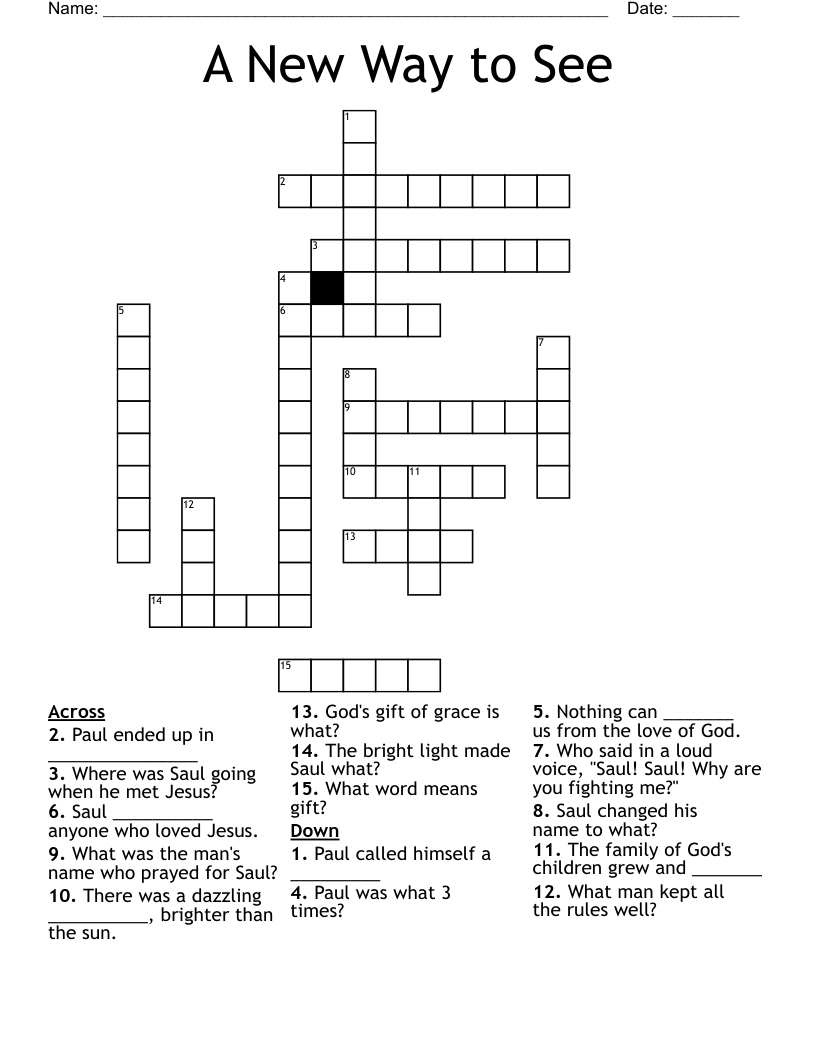 A New Way to See Crossword