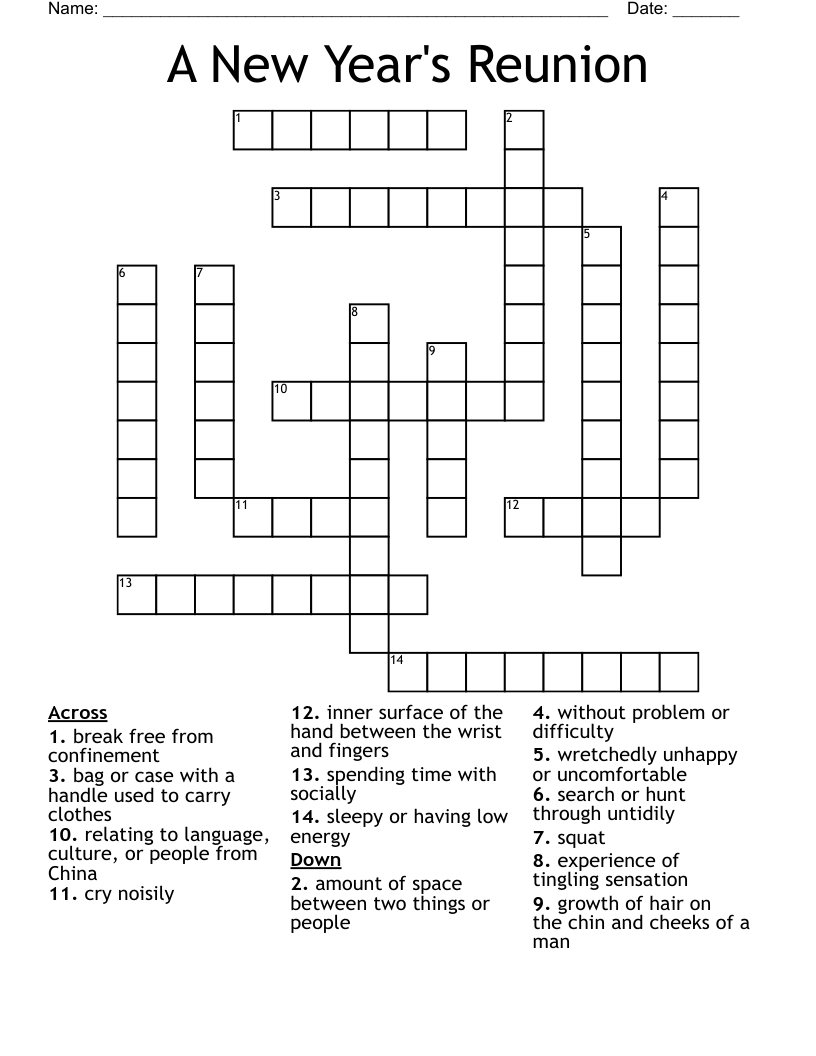 A New Year's Reunion Crossword