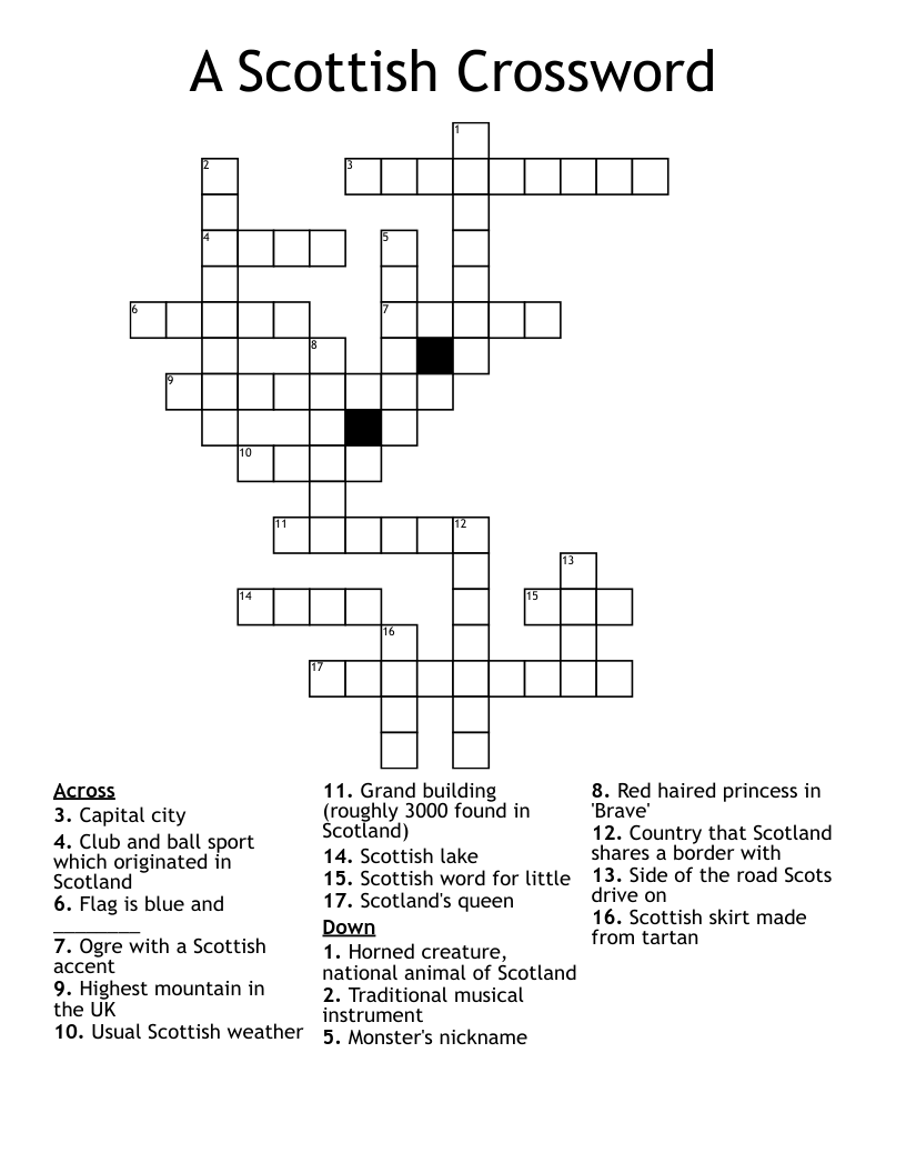 A Scottish Crossword 