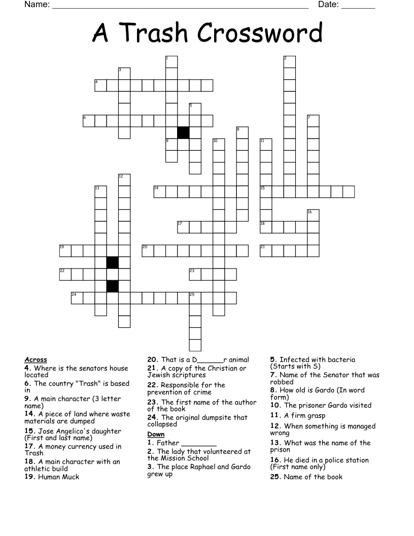 A Trash Crossword