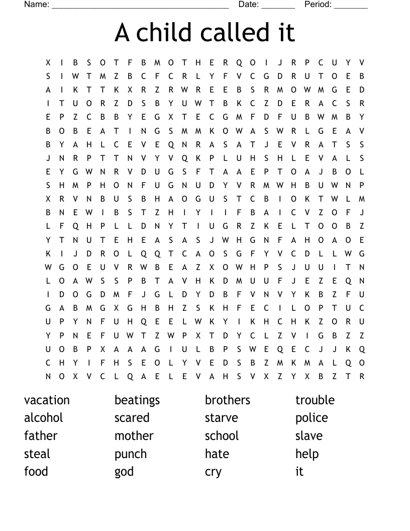 A child called it Word Search