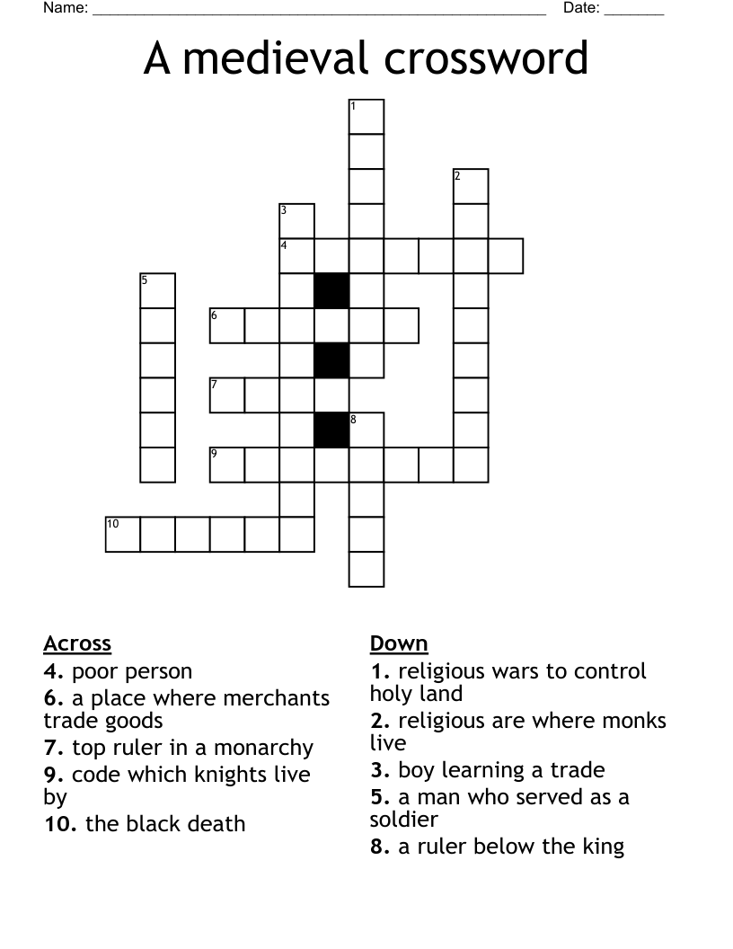 A medieval crossword