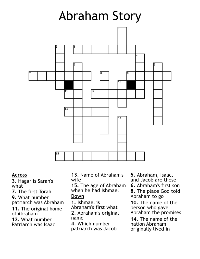 Abraham Story Crossword