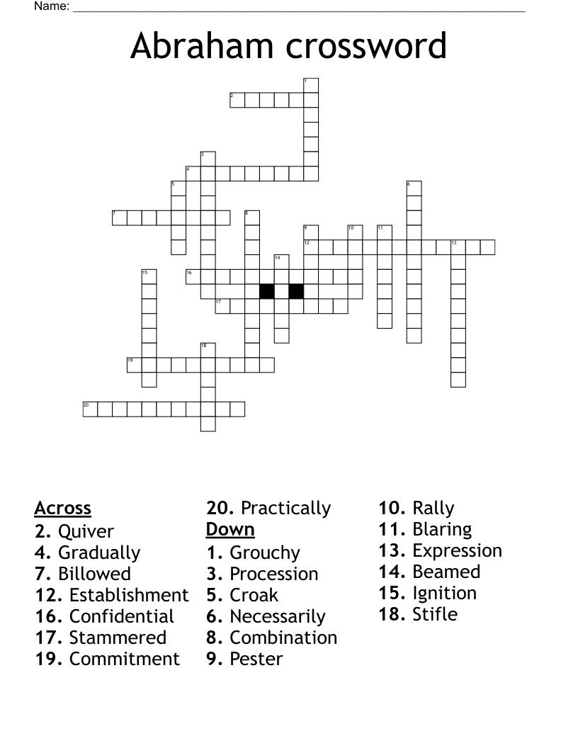 Abraham crossword