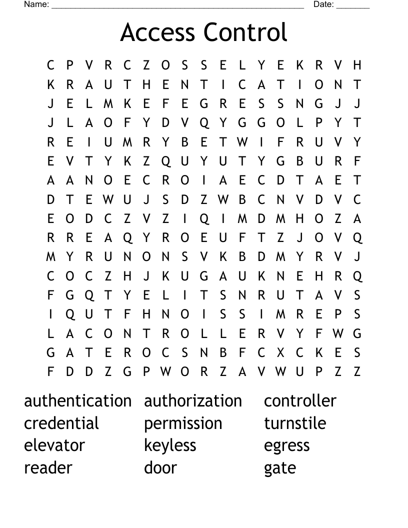 Access Control Word Search