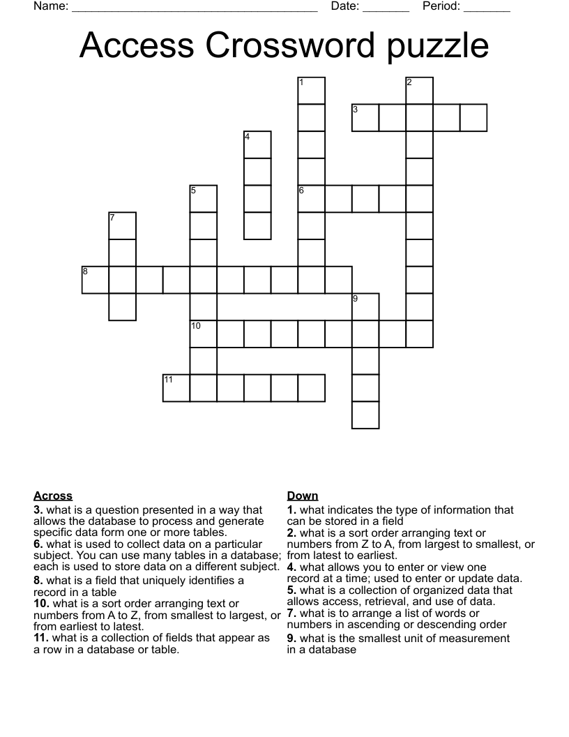 Access Crossword puzzle