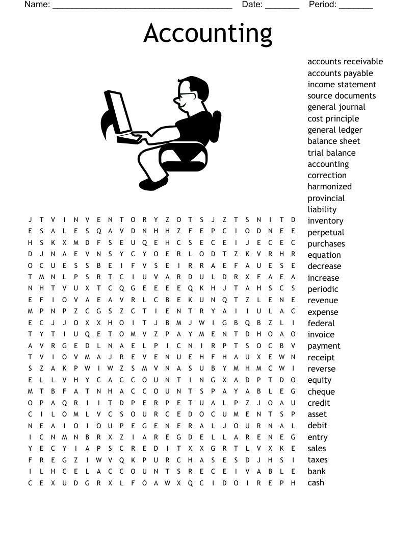 Accounting Word Search