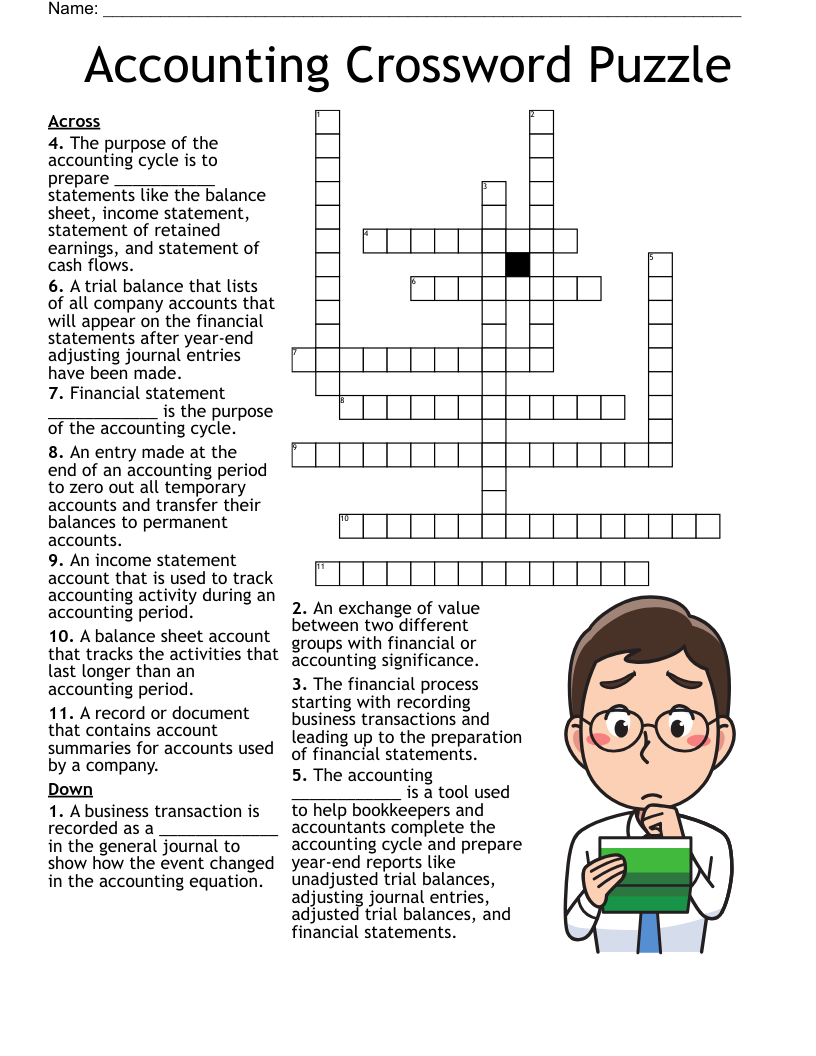Accounting Crossword Puzzle