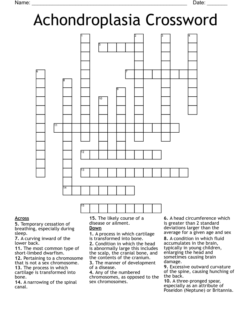 Achondroplasia Crossword 