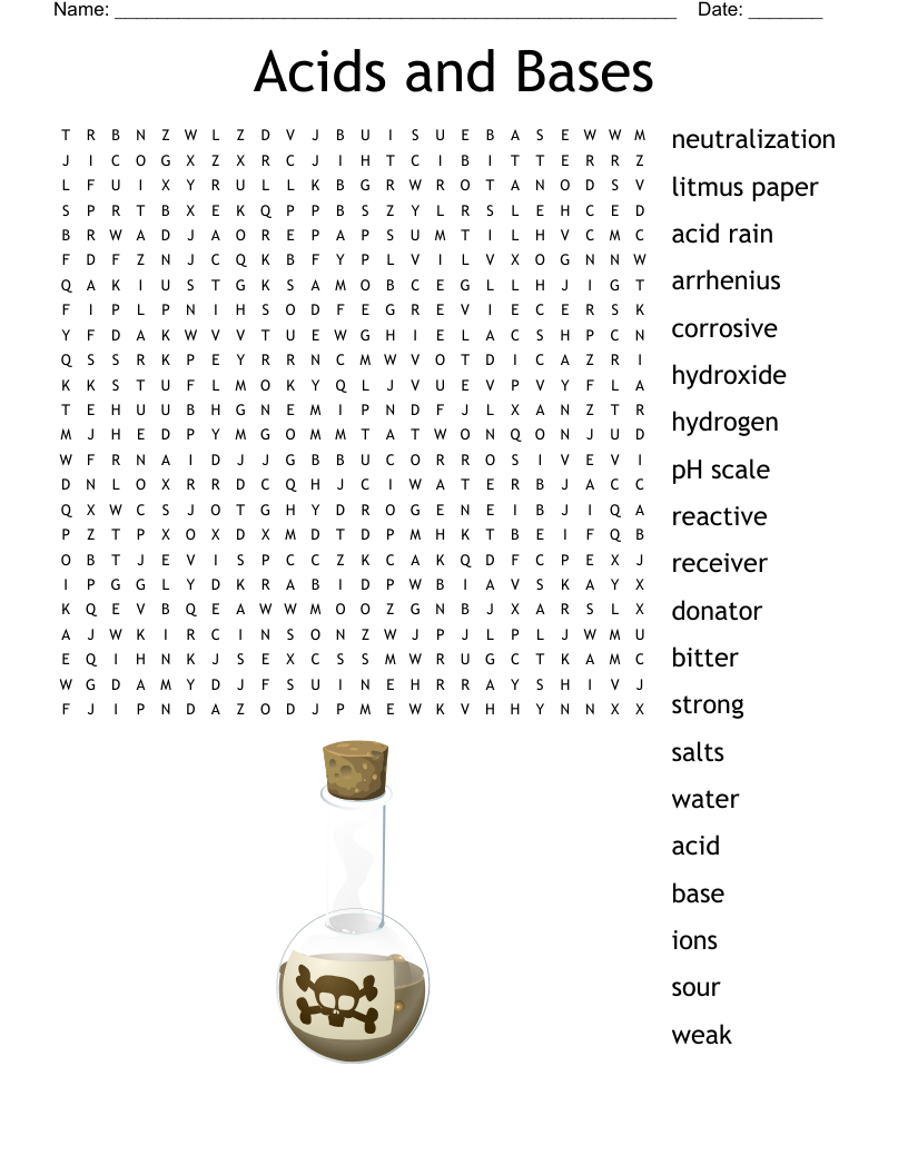 Acids and Bases Word Search