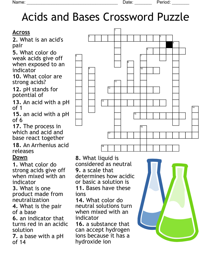 Acids and Bases Crossword Puzzle