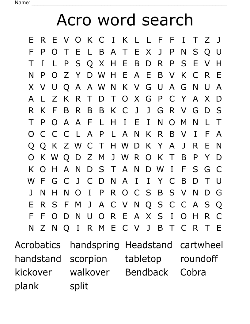 Acro word search