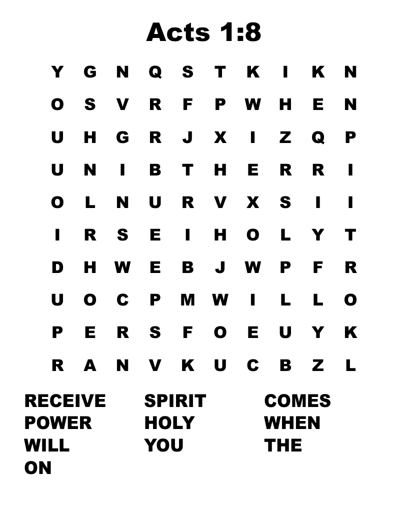Acts 1:8 Word Search