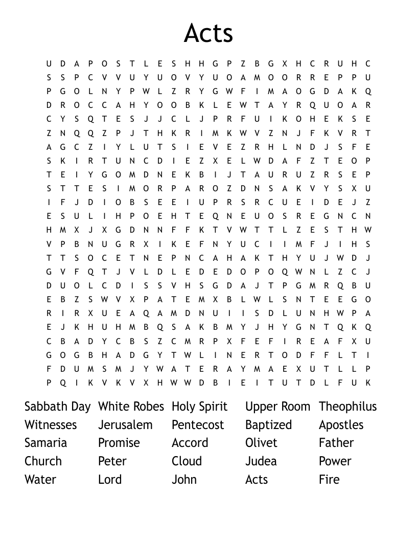Acts Word Search