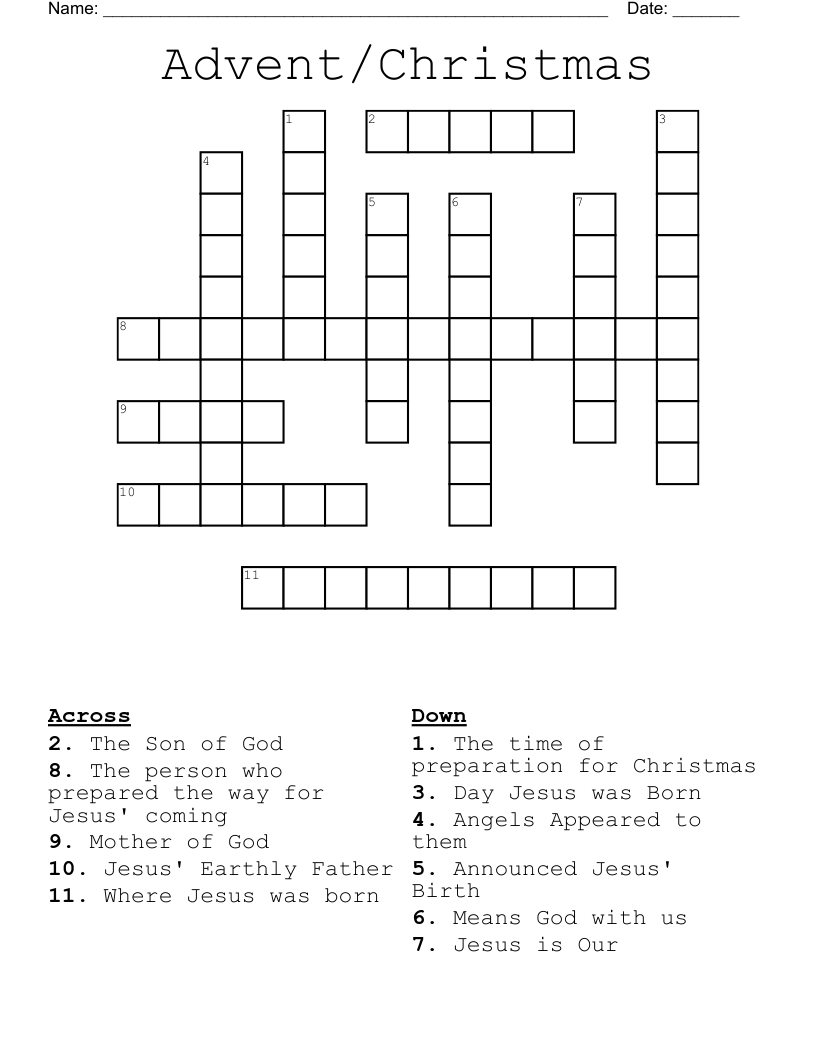 Advent/Christmas Crossword