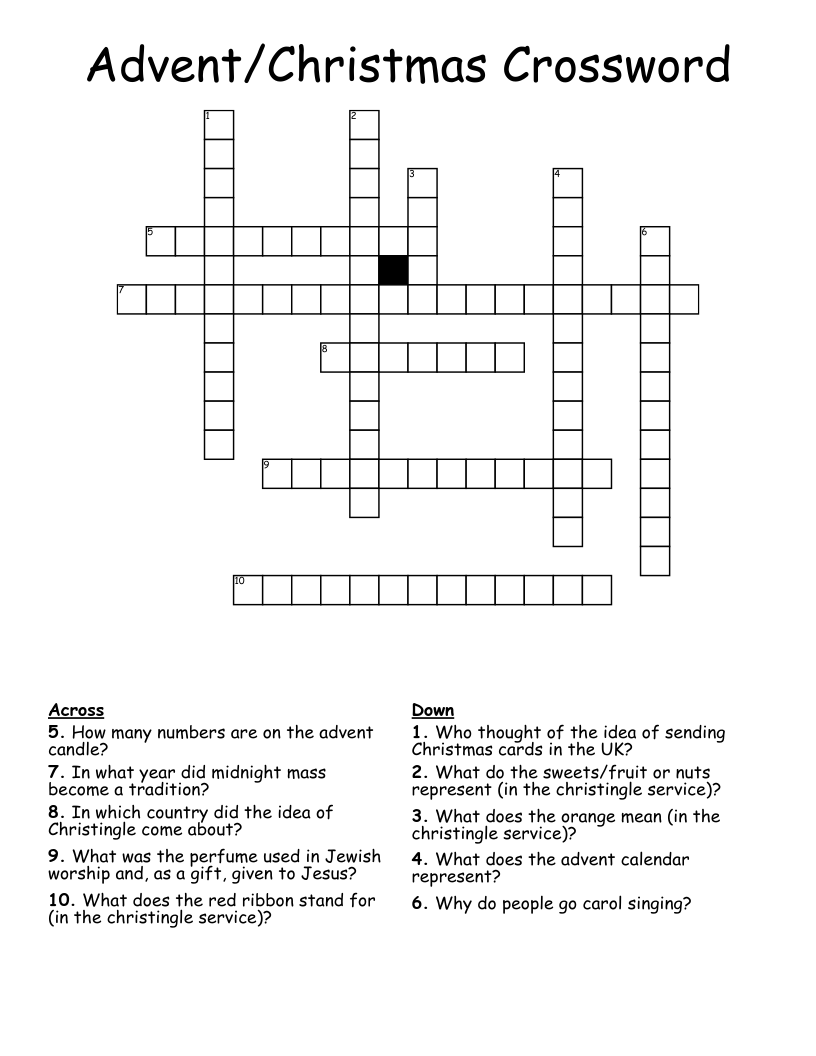 Advent/Christmas Crossword