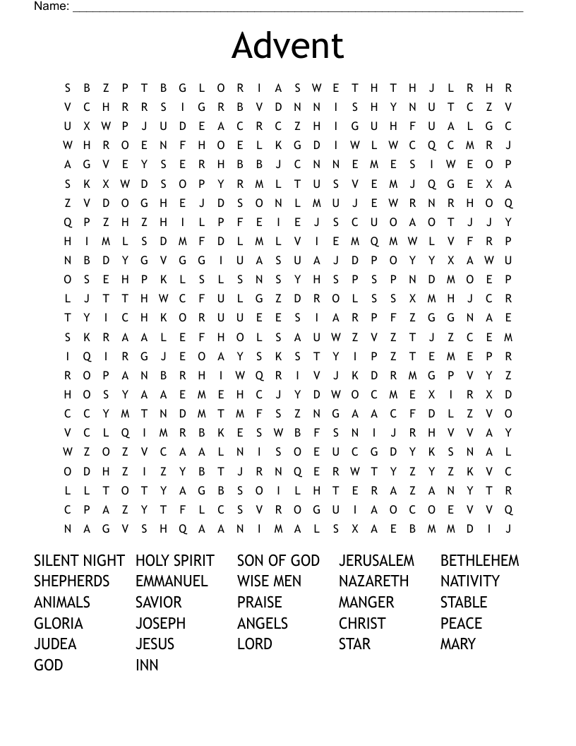 Advent Word Search