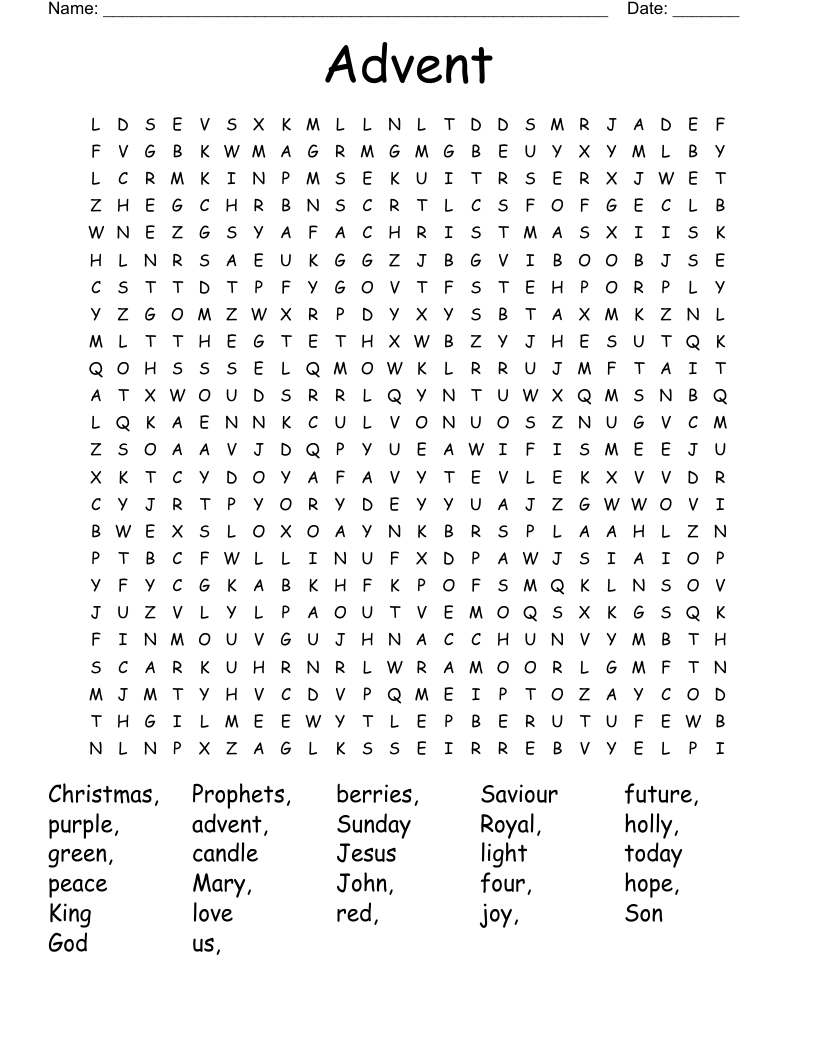 Advent Word Search