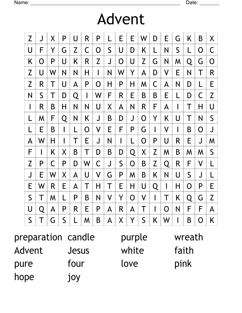 Advent Word Search