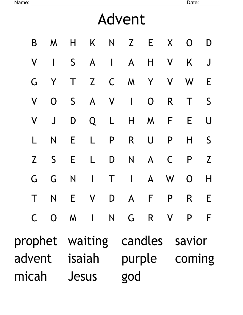 Advent Word Search