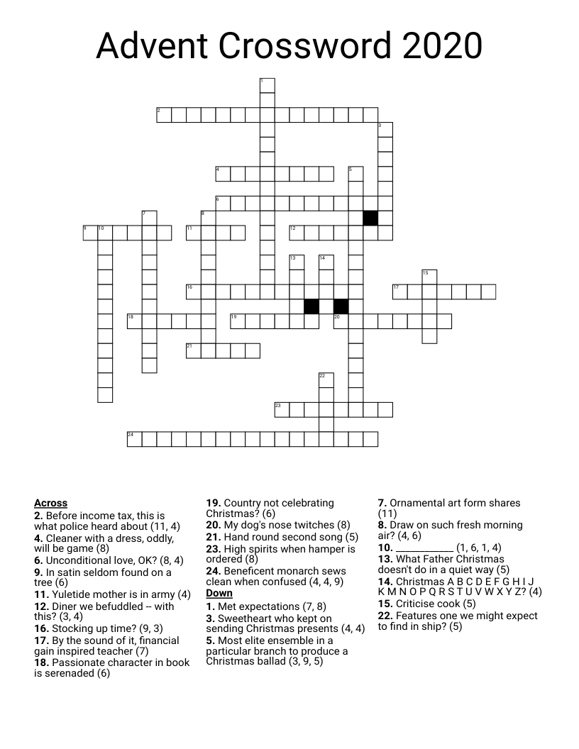 Advent Crossword 2020