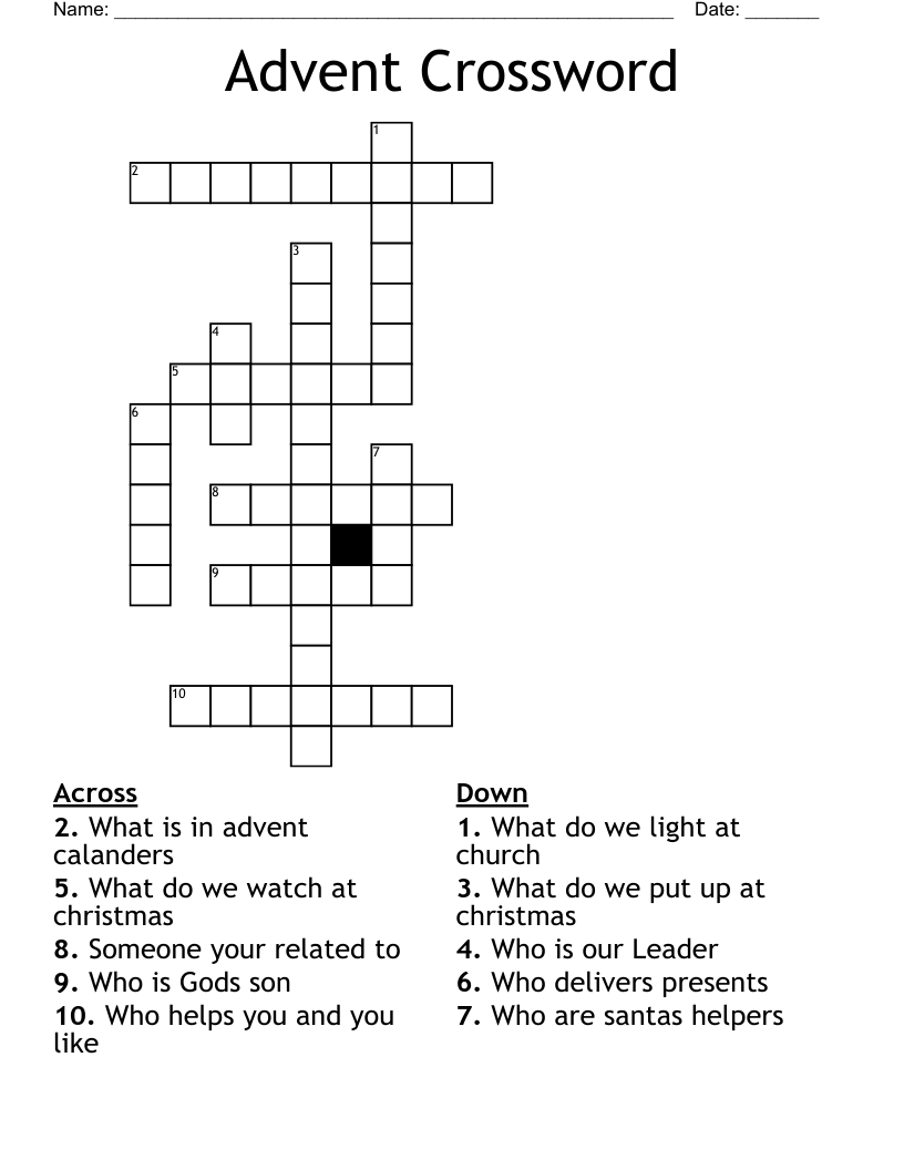 Advent Crossword