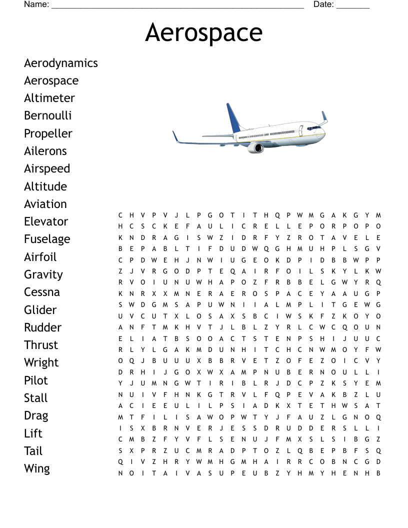 Aerospace Word Search