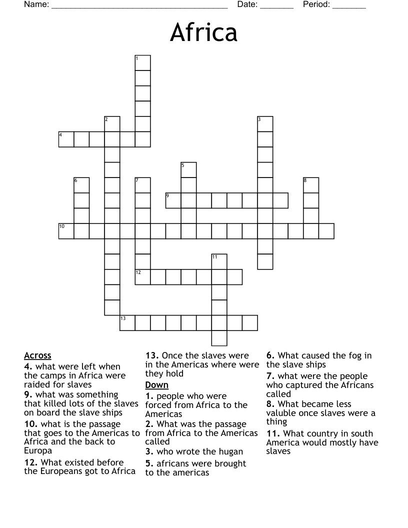 Africa Crossword