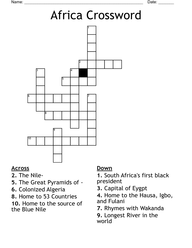 Africa Crossword