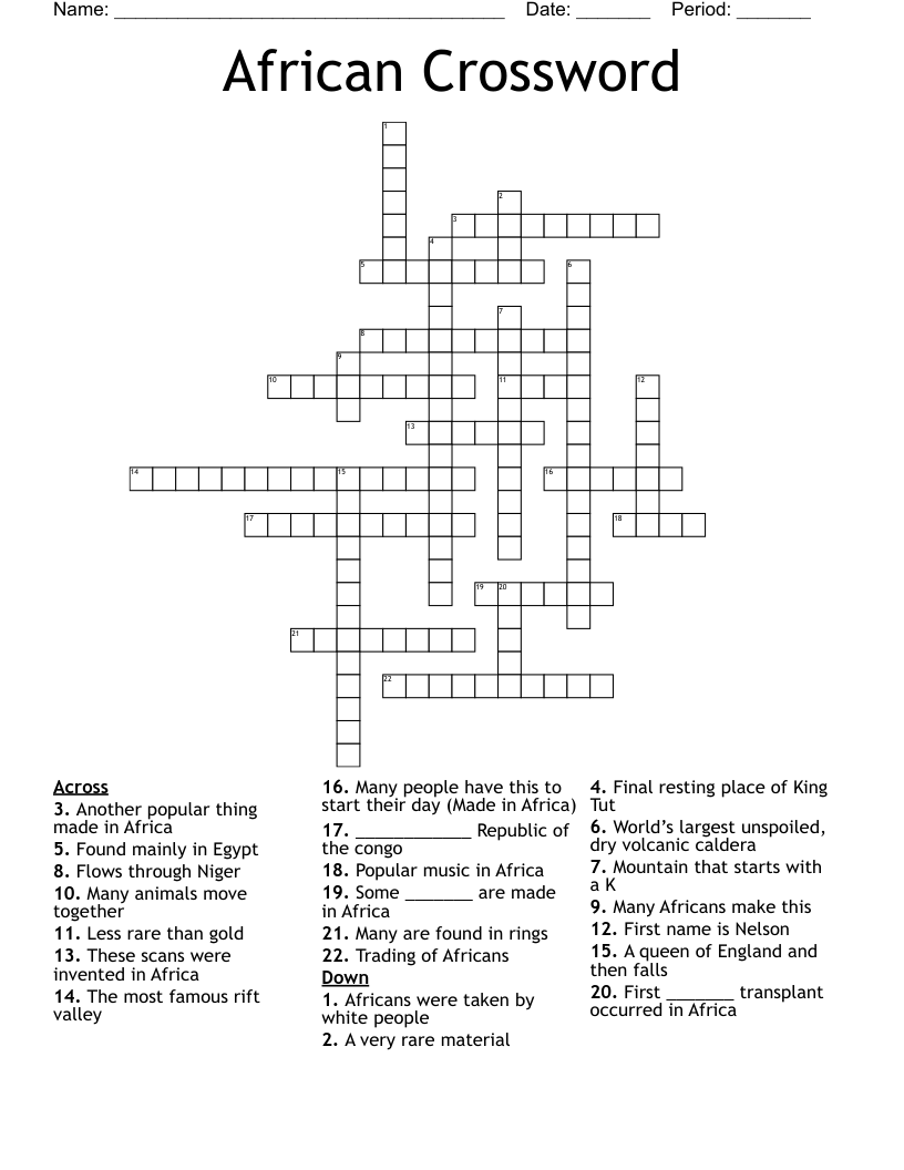 African Crossword