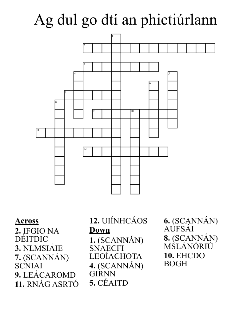 Ag dul go dtí an phictiúrlann Crossword