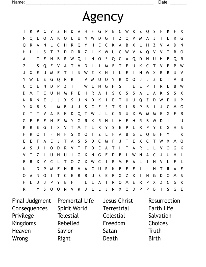 Agency Word Search