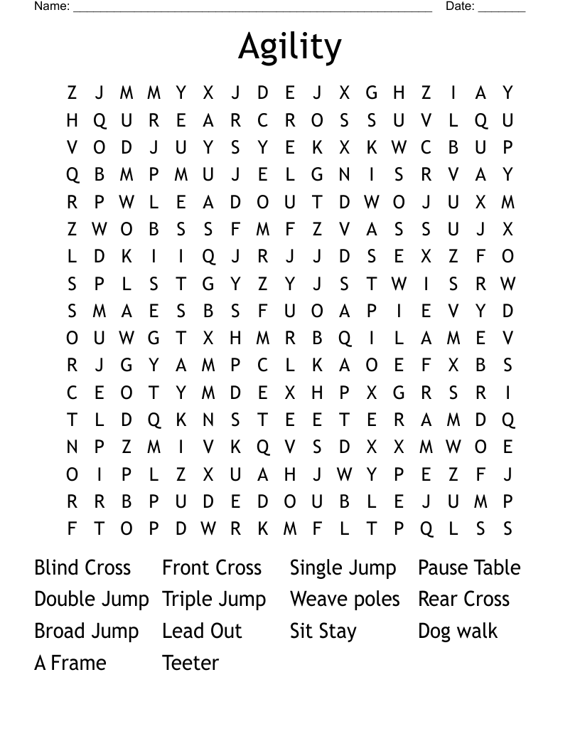 Agility Word Search