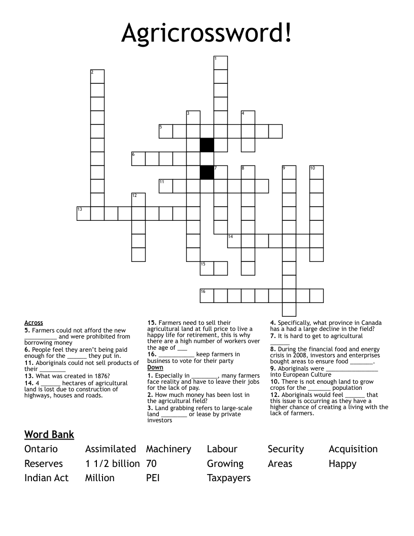 Agricrossword!