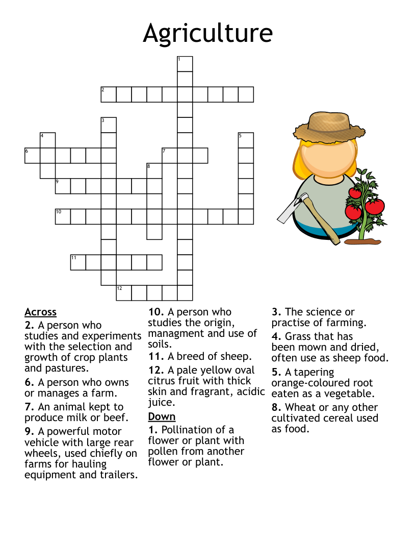 Agriculture Crossword