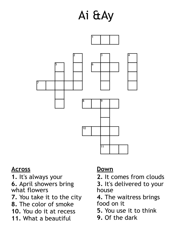 Ai &Ay Crossword