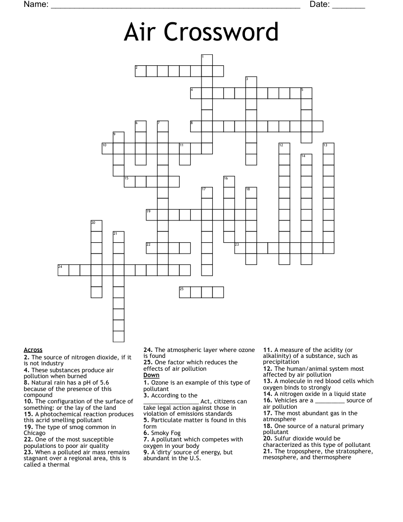 Air Crossword