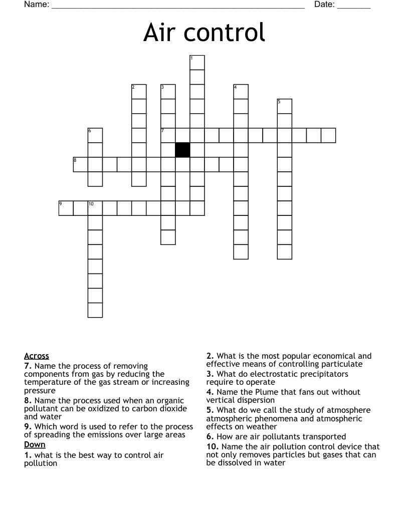 Air control  Crossword