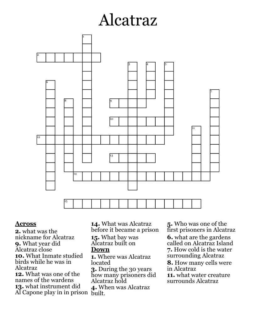 Alcatraz Crossword