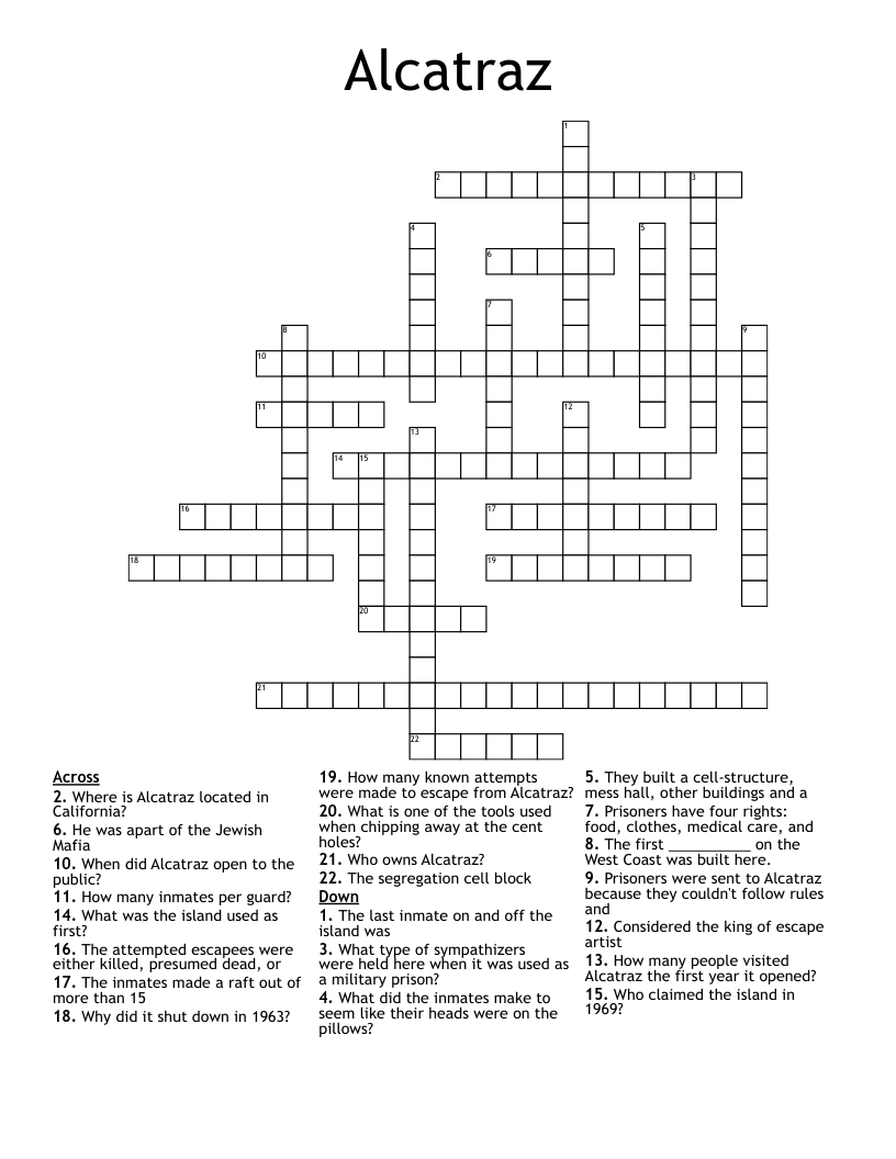 Alcatraz Crossword