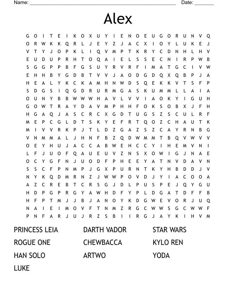 Alex Word Search